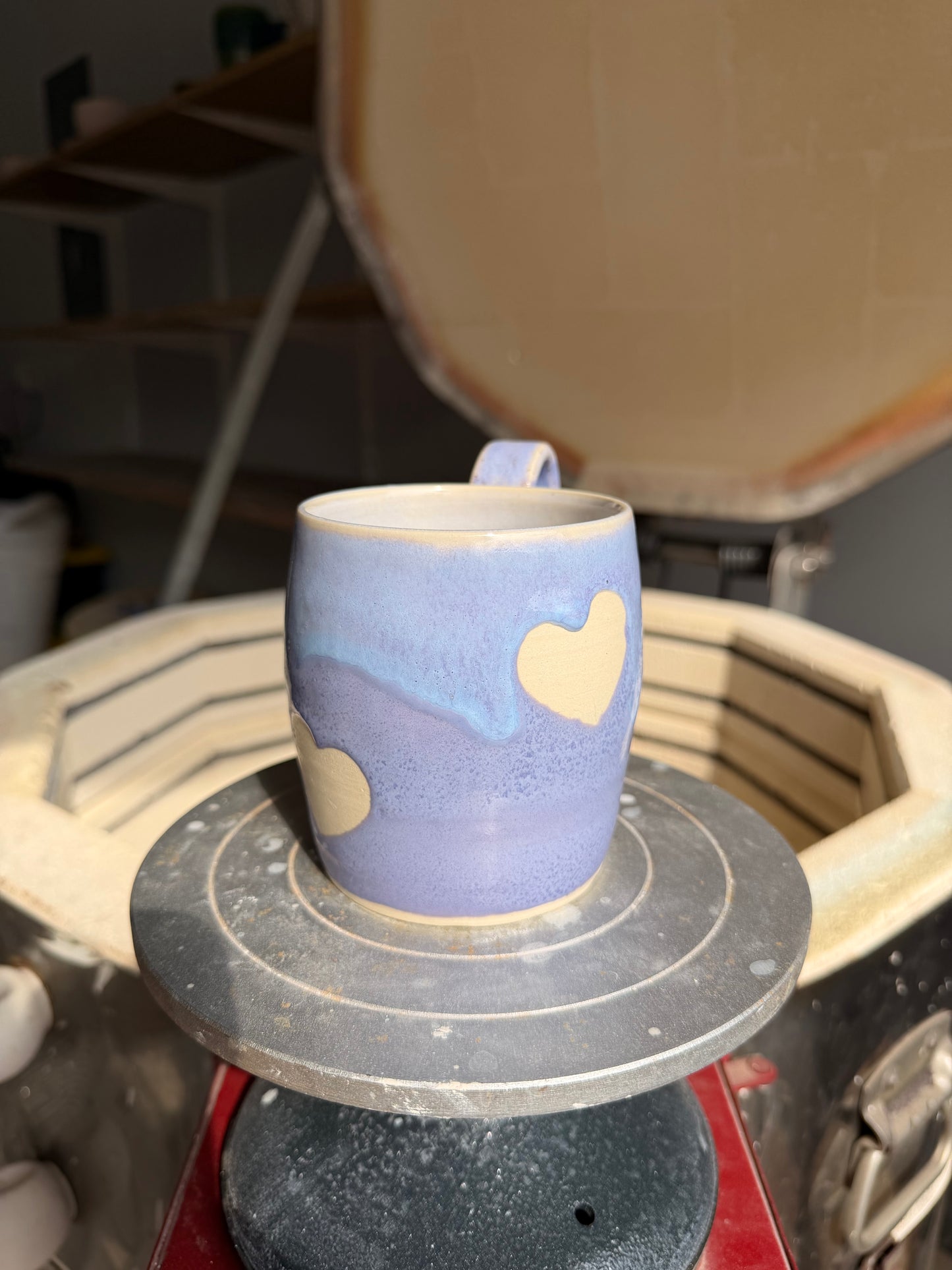 Lavender Love Heart Mug 2