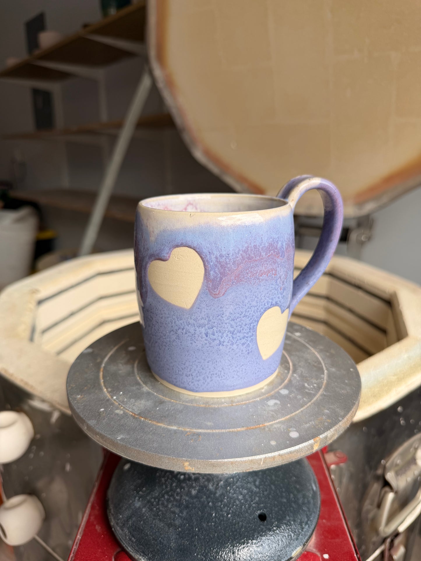 Lavender Love Heart Mug 1