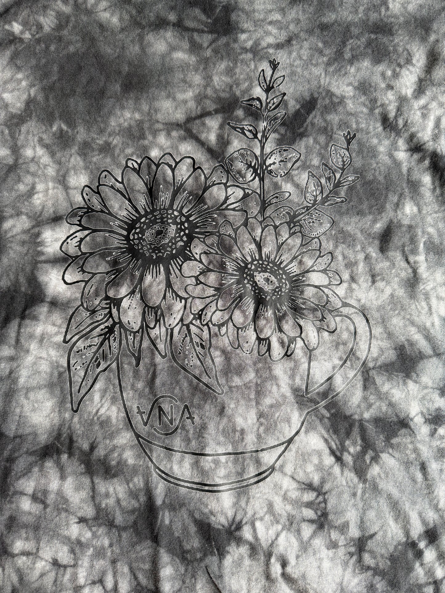 Black Mineral Wash VNA Tee
