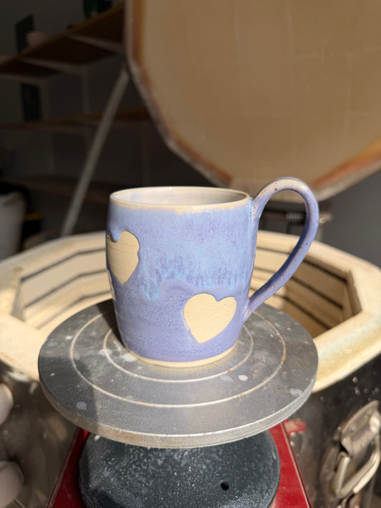 Lavender Love Heart Mug 2