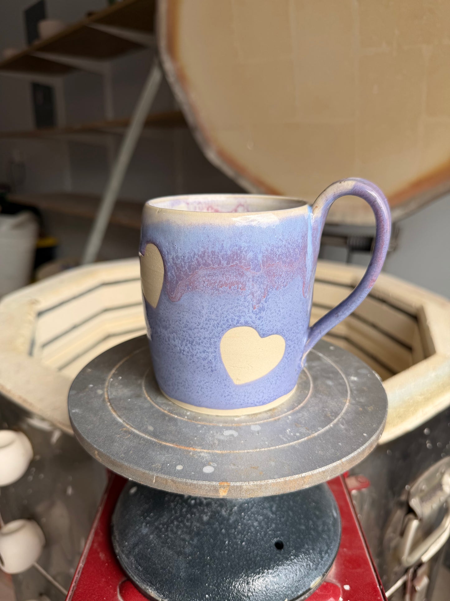 Lavender Love Heart Mug 1