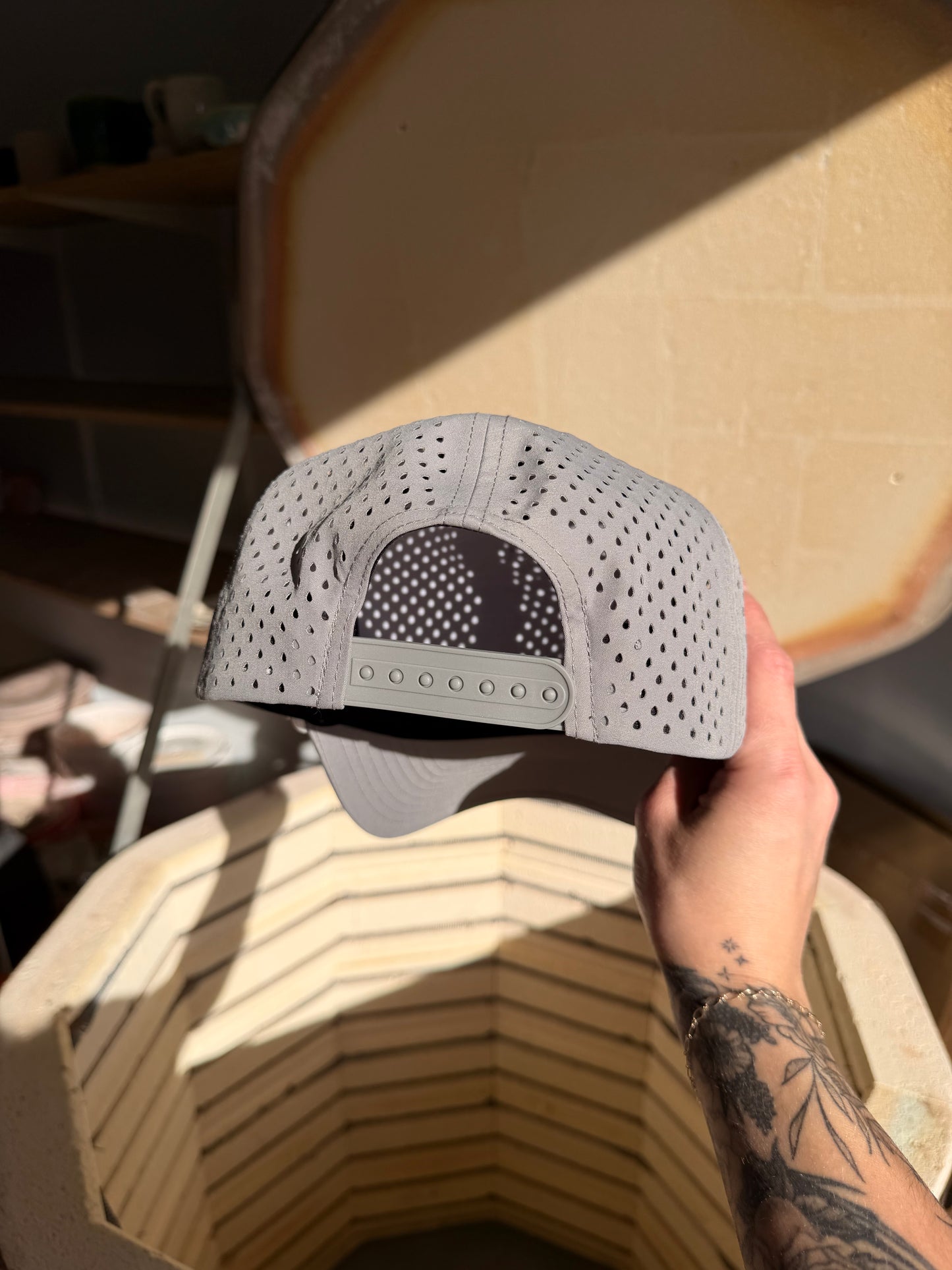 Grey VNA Buckle Hat 2