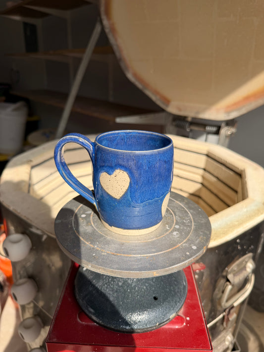 Electric Blue Love Heart Mug 9