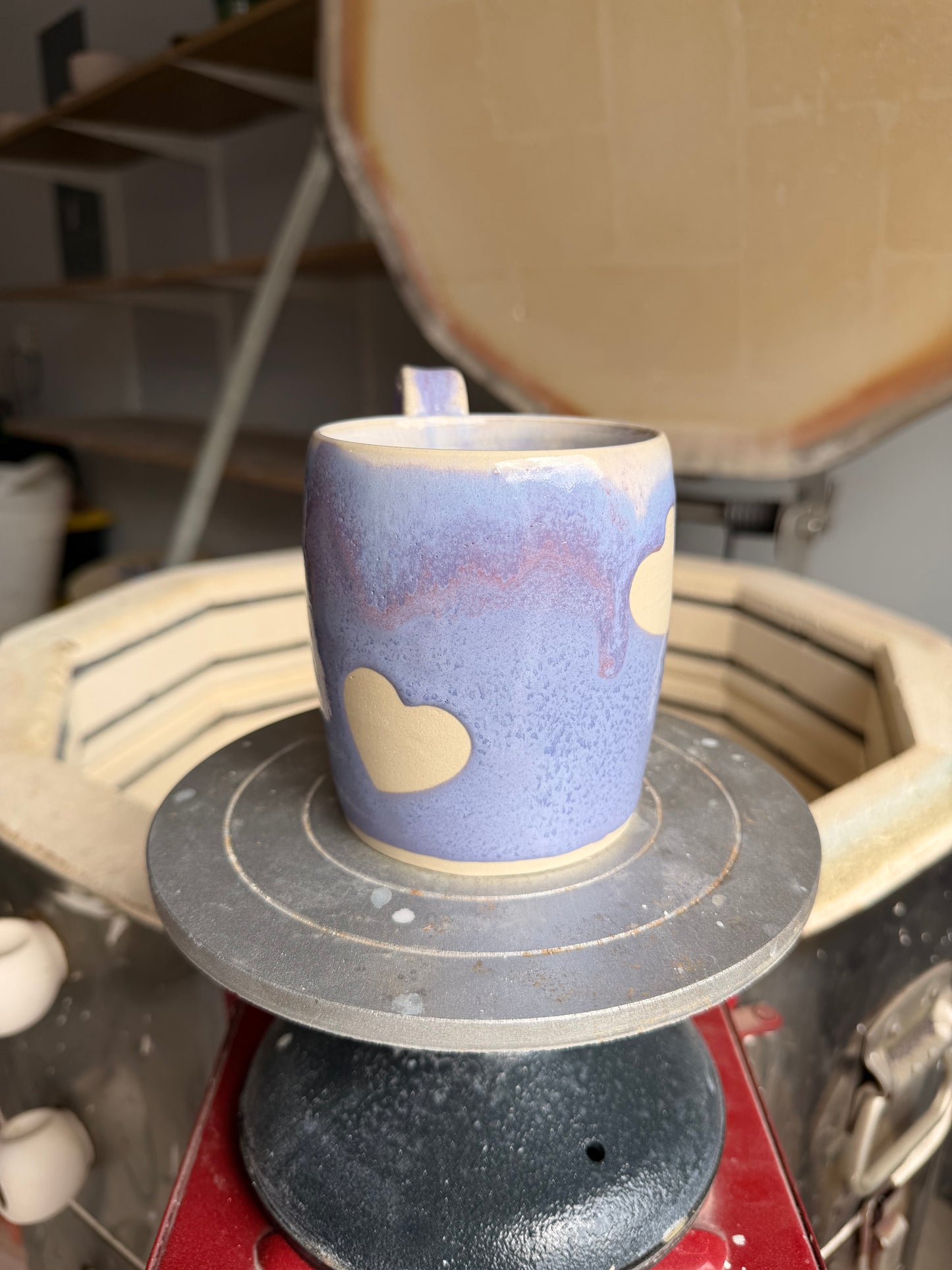 Lavender Love Heart Mug 1