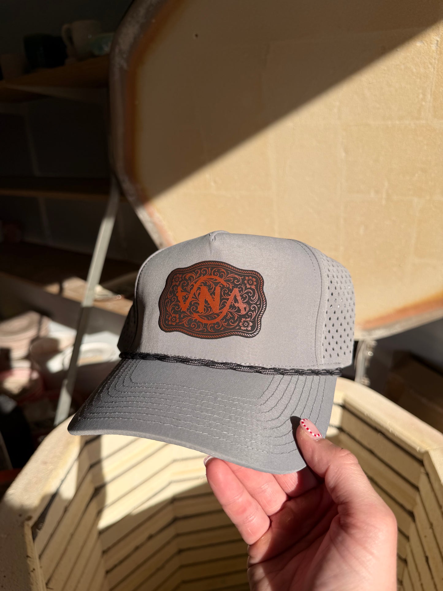 Grey VNA Buckle Hat 2